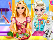 Elsa and Rapunzel Cooking ...