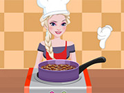 Elsa Cooking Fruity Bread Pudding