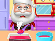 Santa Cooking Red Velvet Cake