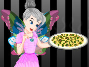 Tinkerbell Black and White Pizza